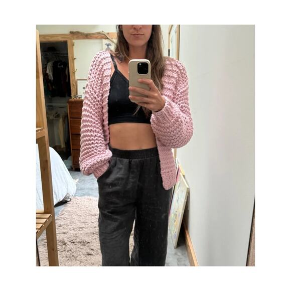 Mr. Mittens Pima Cotton Chunky Knit Cardigan size XS/S - Picture 2 of 6